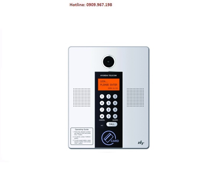 Bảng kiểm soát cửa chính cho chung cư có camera gắn trong ( LOBBY PHONE) Hyundai HLPC-8000