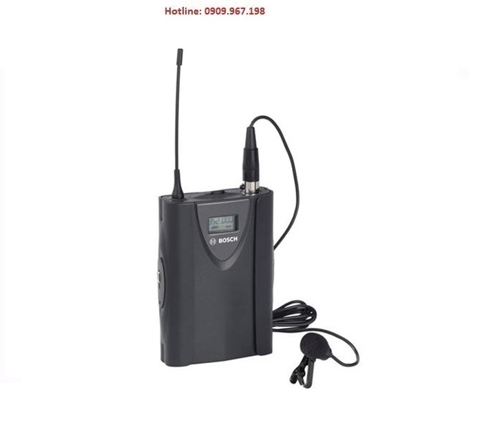 Bộ phát tín hiệu micro không dây cài ve áo, tần số 606~630Mhz Bosch MW1-LTX-F4